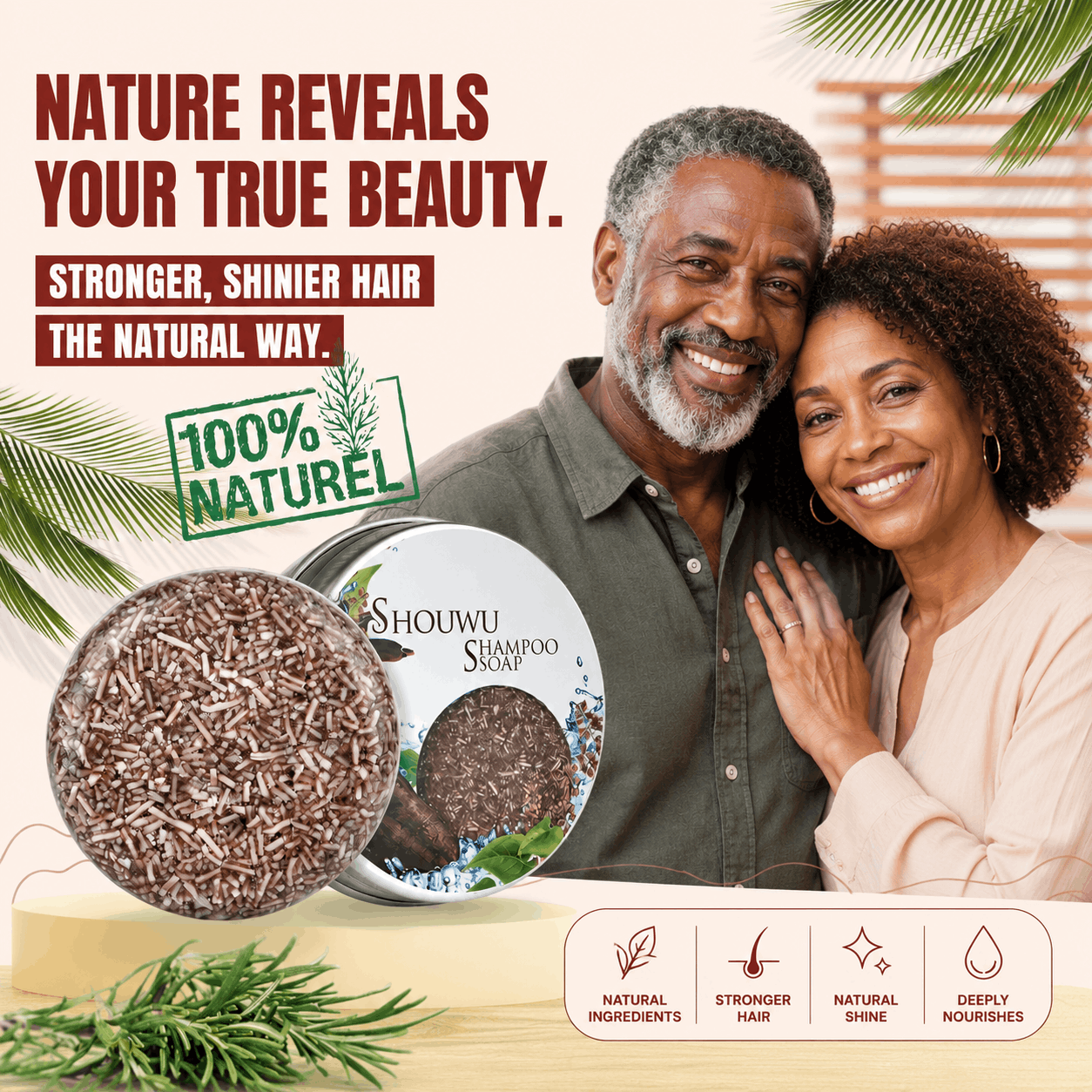 2 NATURAL DARKENING SHAMPOO BARS FOR THE PRICE OF 1