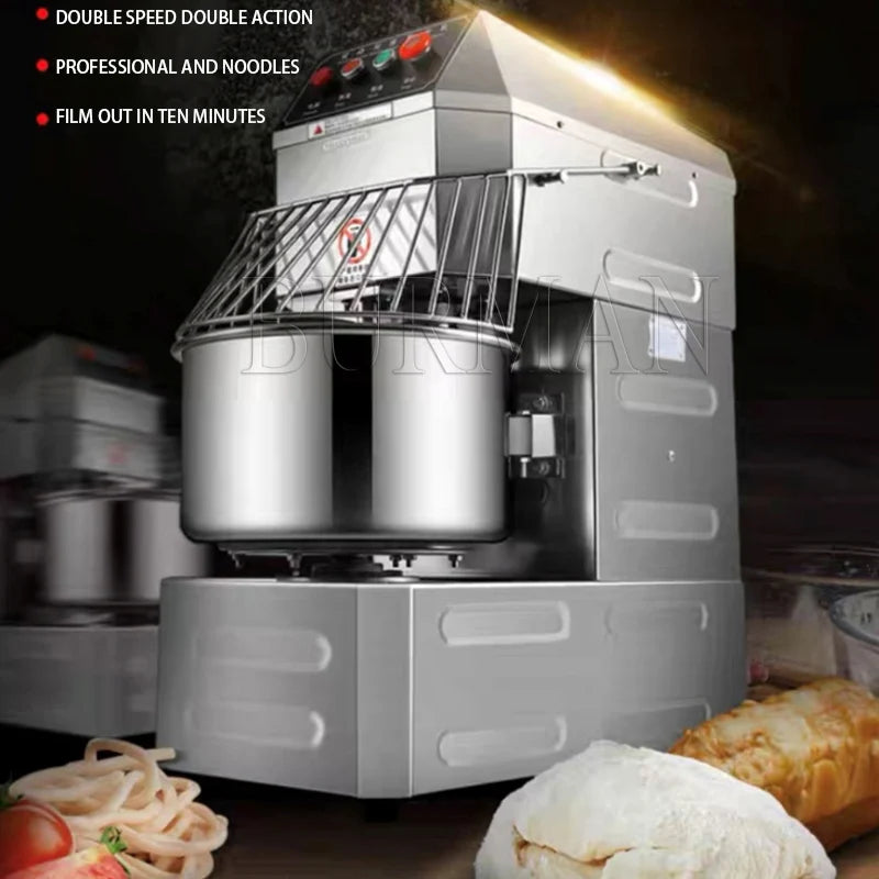 Automatic 2 Speed Pizza Steam Bread Chapati Spiral Dough Mixer Machine Kneading Maker